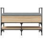Banco zapatero madera de ingeniería roble Sonoma 85,5x42x57,5cm by , Benches for halls and storage - Ref: Foro24-835230, Pric...