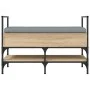 Ingenieurholz-Schuhbank in Sonoma-Eiche 85,5x42x57,5cm. von , Bänke für Hallen und Lager - Ref: Foro24-835230, Preis: 80,37 €...
