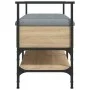 Ingenieurholz-Schuhbank in Sonoma-Eiche 85,5x42x57,5cm. von , Bänke für Hallen und Lager - Ref: Foro24-835230, Preis: 80,37 €...