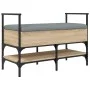 Ingenieurholz-Schuhbank in Sonoma-Eiche 85,5x42x57,5cm. von , Bänke für Hallen und Lager - Ref: Foro24-835230, Preis: 80,37 €...