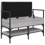 Banco zapatero madera de ingeniería gris Sonoma 85,5x42x57,5 cm by , Benches for halls and storage - Ref: Foro24-835232, Pric...