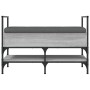 Banco zapatero madera de ingeniería gris Sonoma 85,5x42x57,5 cm by , Benches for halls and storage - Ref: Foro24-835232, Pric...
