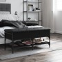 Schwarze Schuhbank aus Ingenieurholz, 102x42x45 cm. von , Bänke für Hallen und Lager - Ref: Foro24-835197, Preis: 89,41 €, Ra...