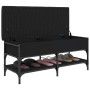 Schwarze Schuhbank aus Ingenieurholz, 102x42x45 cm. von , Bänke für Hallen und Lager - Ref: Foro24-835197, Preis: 89,41 €, Ra...