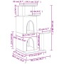 Kratzbaum für Katzen mit hellgrauen Sisalstangen 97 cm von , Katzenmöbel - Ref: Foro24-172113, Preis: 34,96 €, Rabatt: %