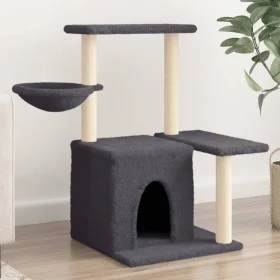Rascador para gatos con postes de sisal gris oscuro 83 cm by , Cat furniture - Ref: Foro24-172111, Price: 39,87 €, Discount: %