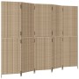 Biombo de 5 paneles ratán sintético beige de , Divisores de ambientes - Ref: Foro24-365351, Precio: 230,44 €, Descuento: %