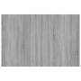 Cabecero de cama con mesitas madera contrachapada gris Sonoma
