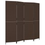 Biombo de 4 paneles ratán sintético marrón de , Divisores de ambientes - Ref: Foro24-365345, Precio: 169,92 €, Descuento: %