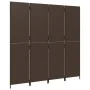 Biombo de 4 paneles ratán sintético marrón by , Room dividers - Ref: Foro24-365345, Price: 186,41 €, Discount: %