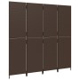 Biombo de 4 paneles ratán sintético marrón de , Divisores de ambientes - Ref: Foro24-365345, Precio: 169,92 €, Descuento: %