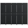 Biombo de 5 paneles ratán sintético negro de , Divisores de ambientes - Ref: Foro24-365364, Precio: 194,65 €, Descuento: %