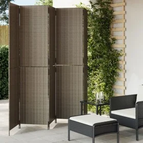 Biombo de 5 paneles ratán sintético gris by , Room dividers - Ref: Foro24-365366, Price: 201,91 €, Discount: %