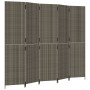 Biombo de 5 paneles ratán sintético gris by , Room dividers - Ref: Foro24-365366, Price: 205,55 €, Discount: %