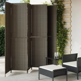 Biombo de 6 paneles ratán sintético gris by , Room dividers - Ref: Foro24-365370, Price: 252,60 €, Discount: %