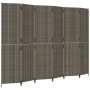 Biombo de 6 paneles ratán sintético gris by , Room dividers - Ref: Foro24-365370, Price: 257,46 €, Discount: %