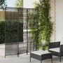 Biombo de 3 paneles ratán sintético negro by , Room dividers - Ref: Foro24-365372, Price: 93,05 €, Discount: %