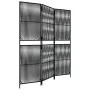 Dreiteiliger Paravent aus schwarzem synthetischem Rattan. von , Raumteiler - Ref: Foro24-365372, Preis: 93,05 €, Rabatt: %