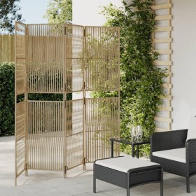 Biombo de 4 paneles ratán sintético beige by , Room dividers - Ref: Foro24-365379, Price: 119,68 €, Discount: %