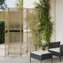 Biombo de 4 paneles ratán sintético beige by , Room dividers - Ref: Foro24-365379, Price: 124,80 €, Discount: %