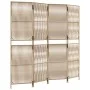 Biombo de 4 paneles ratán sintético beige by , Room dividers - Ref: Foro24-365379, Price: 124,80 €, Discount: %
