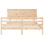 Estructura de cama con cabecero madera maciza 160x200 cm de , Camas y somieres - Ref: Foro24-3195231, Precio: 149,50 €, Descu...