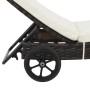 Wheelchair with brown synthetic rattan cushion by vidaXL, Loungers - Ref: Foro24-44453, Price: 174,20 €, Discount: %