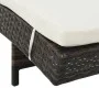 Sonnenliege mit Rollen und Kissen Kunstrattan braun von vidaXL, Liegen - Ref: Foro24-44453, Preis: 174,20 €, Rabatt: %