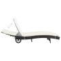 Liege mit Rollen und schwarzem synthetischem Rattankissen von vidaXL, Liegen - Ref: Foro24-44454, Preis: 168,40 €, Rabatt: %