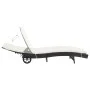 Liege mit Rollen und schwarzem synthetischem Rattankissen von vidaXL, Liegen - Ref: Foro24-44454, Preis: 154,11 €, Rabatt: %