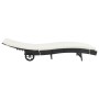 Liege mit Rollen und schwarzem synthetischem Rattankissen von vidaXL, Liegen - Ref: Foro24-44454, Preis: 168,40 €, Rabatt: %