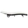 Liege mit Rollen und schwarzem synthetischem Rattankissen von vidaXL, Liegen - Ref: Foro24-44454, Preis: 154,11 €, Rabatt: %