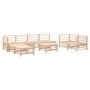 Garden set with table and high stools, 9 pieces, solid pine wood. by , Garden sets - Ref: Foro24-3186298, Price: 486,83 €, Di...