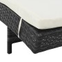 Liege mit Rollen und schwarzem synthetischem Rattankissen von vidaXL, Liegen - Ref: Foro24-44454, Preis: 168,40 €, Rabatt: %