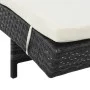 Liege mit Rollen und schwarzem synthetischem Rattankissen von vidaXL, Liegen - Ref: Foro24-44454, Preis: 154,11 €, Rabatt: %