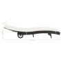 Liege mit Rollen und schwarzem synthetischem Rattankissen von vidaXL, Liegen - Ref: Foro24-44454, Preis: 168,40 €, Rabatt: %