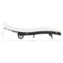 Liege mit Rollen und schwarzem synthetischem Rattankissen von vidaXL, Liegen - Ref: Foro24-44454, Preis: 154,11 €, Rabatt: %