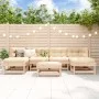 Gartenmöbel-Set 7-teilig aus massivem Kiefernholz von , Gartensets - Ref: Foro24-3186354, Preis: 330,78 €, Rabatt: %