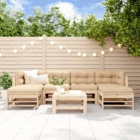 7-piece solid pine wood garden furniture set by , Garden sets - Ref: Foro24-3186396, Price: 378,20 €, Discount: %