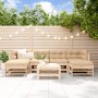 7-teiliges Gartenmöbel-Set aus massivem Kiefernholz von , Gartensets - Ref: Foro24-3186396, Preis: 375,23 €, Rabatt: %