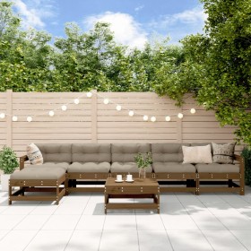 Gartenmöbel-Set 7-tlg. massives Zirbenholz honigbraun von , Gartensets - Ref: Foro24-3186427, Preis: 441,32 €, Rabatt: %