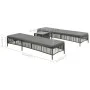 Tumbonas 2 unidades con mesa ratán sintético marrón de vidaXL, Tumbonas - Ref: Foro24-44456, Precio: 348,17 €, Descuento: %