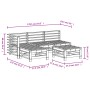 Set Gartensofas 5 Stück massives Tannenholz Douglasie von , Gartensets - Ref: Foro24-3186562, Preis: 282,47 €, Rabatt: %