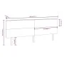 Solid pine wood bed headboard 184x6x82.5 cm by , Headboards and footboards - Ref: Foro24-819185, Price: 76,29 €, Discount: %