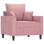 Sessel mit rosa Samthocker 60 cm von , Sofas - Ref: Foro24-3201100, Preis: 207,43 €, Rabatt: %