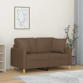 2-seater sofa with brown fabric cushions, 120 cm. by , Sofas - Ref: Foro24-3200904, Price: 214,29 €, Discount: %