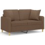 2-seater sofa with brown fabric cushions, 120 cm. by , Sofas - Ref: Foro24-3200904, Price: 217,53 €, Discount: %
