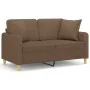 2-seater sofa with brown fabric cushions, 120 cm. by , Sofas - Ref: Foro24-3200904, Price: 214,29 €, Discount: %