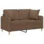 2-seater sofa with brown fabric cushions, 120 cm. by , Sofas - Ref: Foro24-3200904, Price: 214,29 €, Discount: %