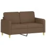 2-seater sofa with brown fabric cushions, 120 cm. by , Sofas - Ref: Foro24-3200904, Price: 214,29 €, Discount: %